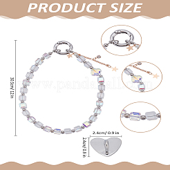 1 Set Transparent Glass Cube Mobile Straps for Women&nbsp;AJEW-LP0004-68