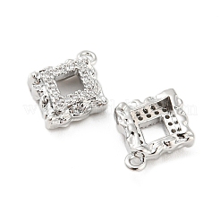 Brass Micro Pave Cubic Zirconia Pendants&nbsp;KK-E090-16P