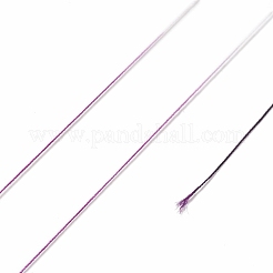 3本撚りの染色ナイロン編組コード  ジュエリー製作、マクラメ、手芸用のビーズ糸  パープル  0.3mm  約546.81ヤード（500m）/ロール&nbsp;NWIR-F011-01A