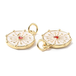 Rack Plating Brass Pendants with Jump Ring&nbsp;KK-F852-21G