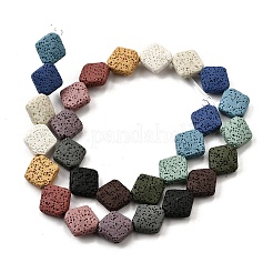 Dyed Natural Lava Rock Beads Strands&nbsp;G-A264-A03-01A