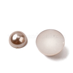 1箱のabsプラスチック製パール調ドームカボション  半円  淡い茶色  4~12x2~6mm  約690個/箱&nbsp;SACR-X0002-49-B