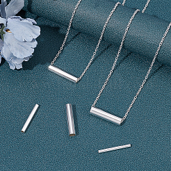 304ステンレスチューブビーズ  銀  30x3~8mm  穴：2.3~7mm  10pc&nbsp;STAS-UN0014-57S