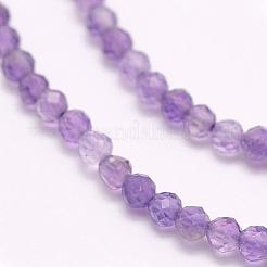 Natural Amethyst Beads Strands&nbsp;G-G663-17-4mm