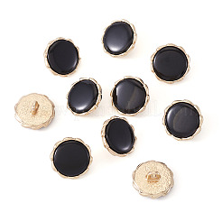 合金樹脂シャンクボタン10個  1穴  フラットラウンド  ゴールドカラー  14.5~15x7mm  穴：2mm&nbsp;BUTT-TA0001-36B