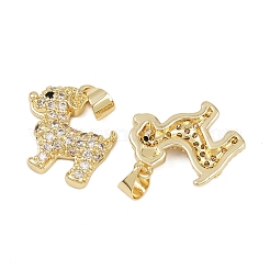 Brass Micro Pave Cubic Zirconia Pendants&nbsp;KK-C132-26G