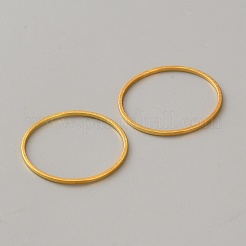 真鍮製フレームコネクター  フラットリング  ゴールドカラー  22x1mm  内径：20.5mm&nbsp;KK-WH0088-47