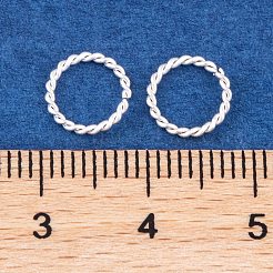 304ステンレススチールクイックリンクリング  ツイストリング  銀  8x1mm  内径：6mm&nbsp;FIND-Q103-04S