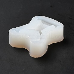 クリスマスの鹿の頭 diy 燭台シリコーン金型  レジン型  UVレジン用  エポキシ樹脂工芸品作り  ホワイト  68x59x21mm  内径：52x34mm&nbsp;LS-SIMO-B002-06