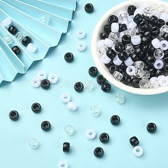 600 個 3 色のアクリルヨーロッパビーズ  大穴ビーズ  バレル  ミックスカラー  9x6mm  穴：4mm  約200PCS /カラー&nbsp;DIY-YW0006-78