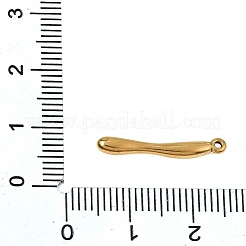 304ステンレスペンダント  ティアドロップチャーム  ゴールドカラー  21x3x2.5mm  穴：0.8mm&nbsp;SA-CBAA1A1-02G