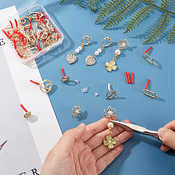 40Pcs 10 Style  Alloy Stud Earring Findings&nbsp;FIND-PH0008-36