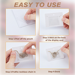 10 Pockets Frosted PVC Necklace Chain Adhesive Pouches&nbsp;CON-WH0088-89