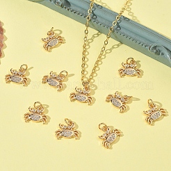 SHEGRACE Brass Micro Pave Cubic Zirconia Pendants&nbsp;XGRQ3D017-456G