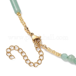 Natural Gemstone & Natural Pearl & Glass Seed Beaded Necklaces for Women&nbsp;NJEW-JN05094