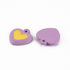 Spray Painted Alloy Enamel Charms&nbsp;PALLOY-T075-129C-RS