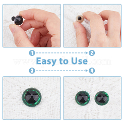 80 Sets 10 Colors Plastic Doll Craft Eyes&nbsp;DIY-DC0002-38B