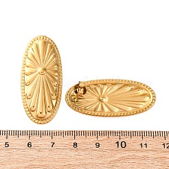 Oval 304 Stainless Steel Stud Earrings&nbsp;EJEW-Z109-01G