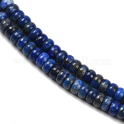 天然石ラピスラズリビーズ連売り  ロンデル  4x2~2.5mm  穴：1mm  約164個/連  15.04''（38.2センチメートル）&nbsp;G-K343-C51-01