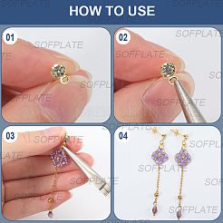 120Pcs 2 Colors Brass Post Earring Findings&nbsp;KK-SP0002-35