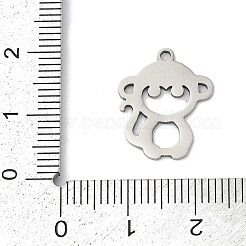 ステンレスペンダント201個  猿のチャーム  ステンレス鋼色  17.5x14.5x1mm  穴：1.4mm&nbsp;STAS-F316-30P-02