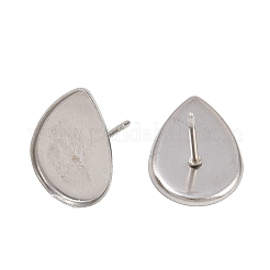 Tarnish Resistant 304 Stainless Steel Stud Earring Settings&nbsp;X-STAS-Q170-13