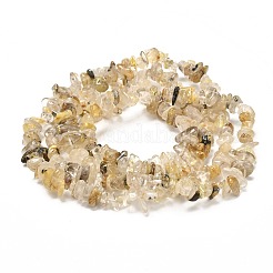 Natural Rutilated Quartz Beads Strands&nbsp;G-G031-03