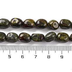 天然石ドラゴンブラッドビーズ連売り  ナゲット  タンブルストーン  8~12x7~10x5~7mm  穴：1mm  約38個/連  15.47''（39.3センチメートル）&nbsp;G-G146-A28-01A