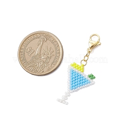 Handmade Glass Seed Beaded Pendant Decorations&nbsp;HJEW-MZ00356-04
