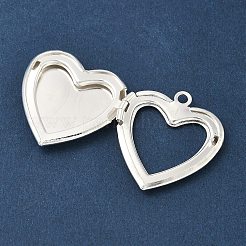 Heart Brass Locket Pendants&nbsp;KK-K414-12A-S