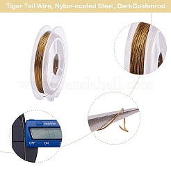 タイガーテールワイヤー  ナイロン被覆ステンレス鋼  ダークチソウ  0.38mm  約32.8フィート（10m）/ロール&nbsp;TWIR-S001-0.38mm-07