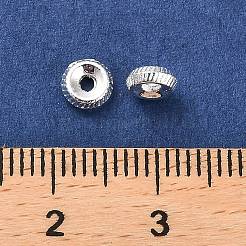 合金のスペーサービーズ  長持ちメッキ  ソーサービーズ  銀  5x2mm  穴：1.2mm&nbsp;PALLOY-A006-12S