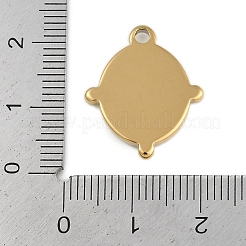 Ion Plating(IP) 304 Stainless Steel Rack Plating Pendant Cabochon Settings&nbsp;STAS-U019-13G