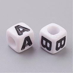 Acrylic Horizontal Hole Letter Beads&nbsp;PL37C9129