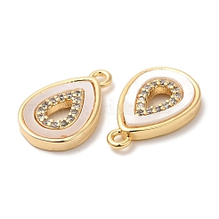 Brass Micro Pave Cubic Zirconia Charms&nbsp;KK-B074-17G