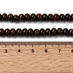 天然のレッドタイガーアイビーズ連売り  ロンデル  染め  6.5~7x4~4.5mm  穴：0.8mm  約89個/連  15.35''（39センチメートル）&nbsp;G-A280-A05-01