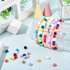 252Pcs 14 Colors Opaque Acrylic Beads&nbsp;SACR-TA0001-49