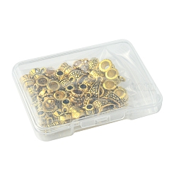 40Pcs 10 Styles Tibetan Style Alloy Tube Bails&nbsp;FIND-FS0002-42