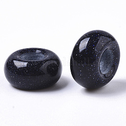 Synthetic Blue Goldstone European Beads&nbsp;G-S359-072B