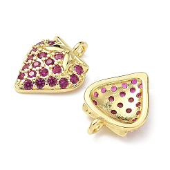 Brass Micro Pave Cubic Zirconia Pendants&nbsp;KK-L243-03G