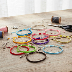 26Pcs Braided Nylon Cord Adjustable Bracelets Set for Women Men&nbsp;XS3159-1