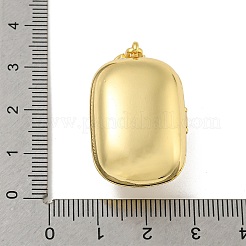Brass Cubic Zirconia Locket Pendants&nbsp;KK-N254-93E-G