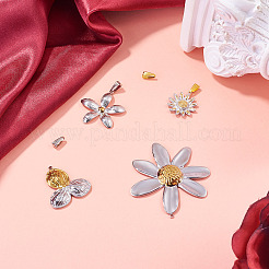 4Pcs 4 Styles 304 Stainless Steel Pendants&nbsp;STAS-TA0006-30
