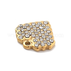 304 Stainless Steel Rhinestone Charms&nbsp;STAS-M092-06G-03