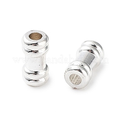 ラックメッキ真鍮ビーズ  カドミウムフリー＆鉛フリー  長持ちメッキ  コラム  銀  6x3mm  穴：1.4mm&nbsp;KK-H451-01S-01