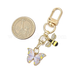 Butterfly Bees Alloy Enamel Pendant Decorations&nbsp;HJEW-JM02688-02