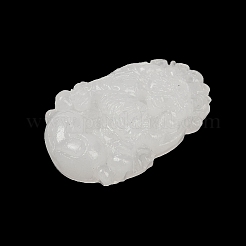 Natural White Jade Carved Pendants&nbsp;G-S384-01C