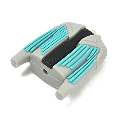 シリコーン焦点ビーズ  ライトグレー  フリンジジャケット  32x25x10.5mm  穴：3mm&nbsp;SL-CBAE849-01B