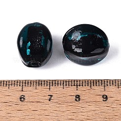 Handmade Silver Foil Glass Beads&nbsp;FOIL-N034-01C