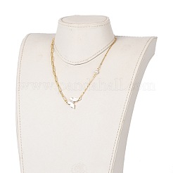 Brass Micro Pave Cubic Zirconia Butterfly Pendant Necklaces&nbsp;NJEW-JN03239